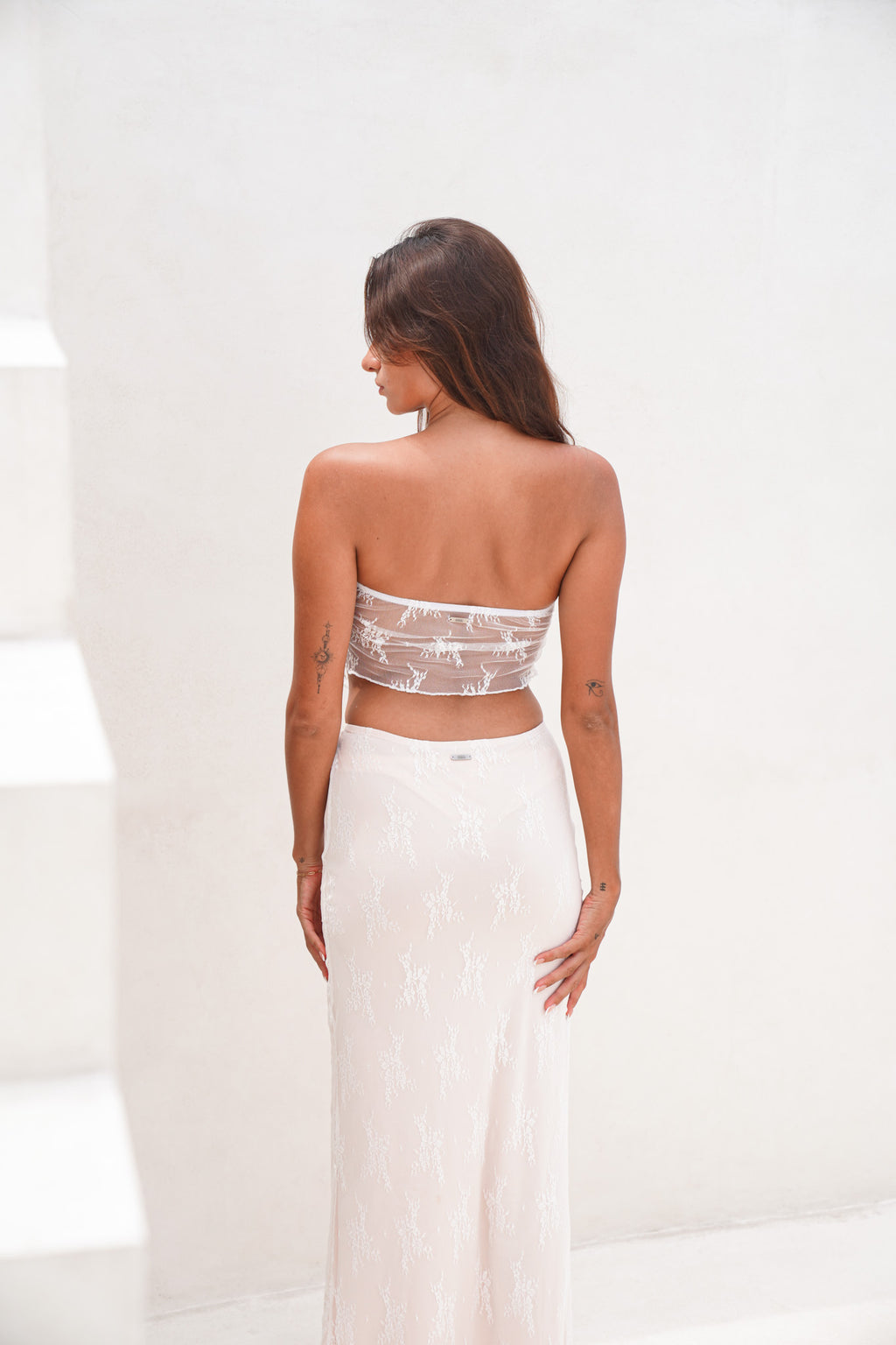 See-Me-Through Maxi Set in White