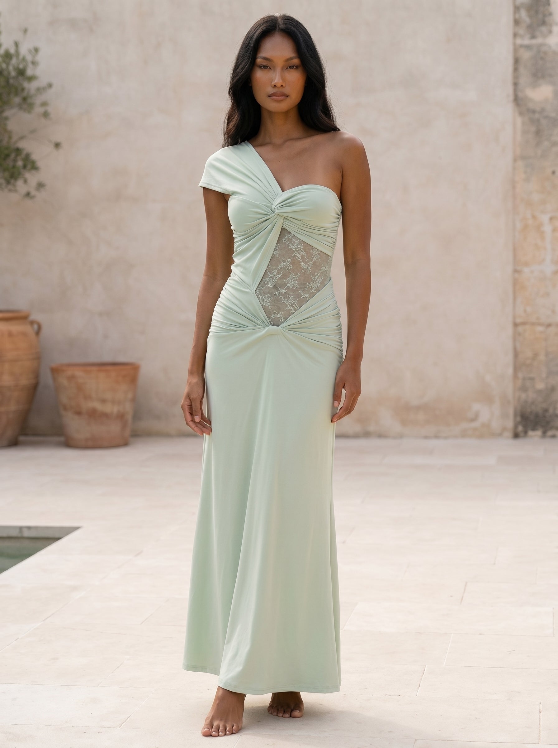 Aphrodite Maxi Dress In Green