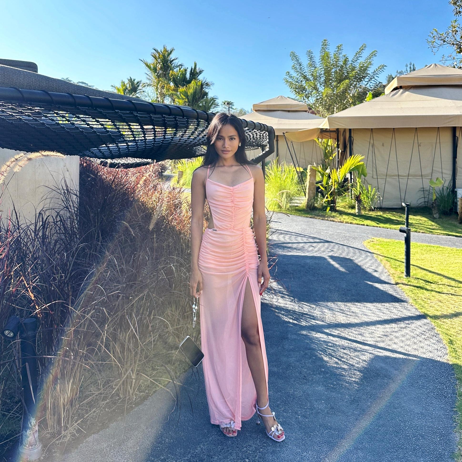 Skyline Maxi Dress in Pink