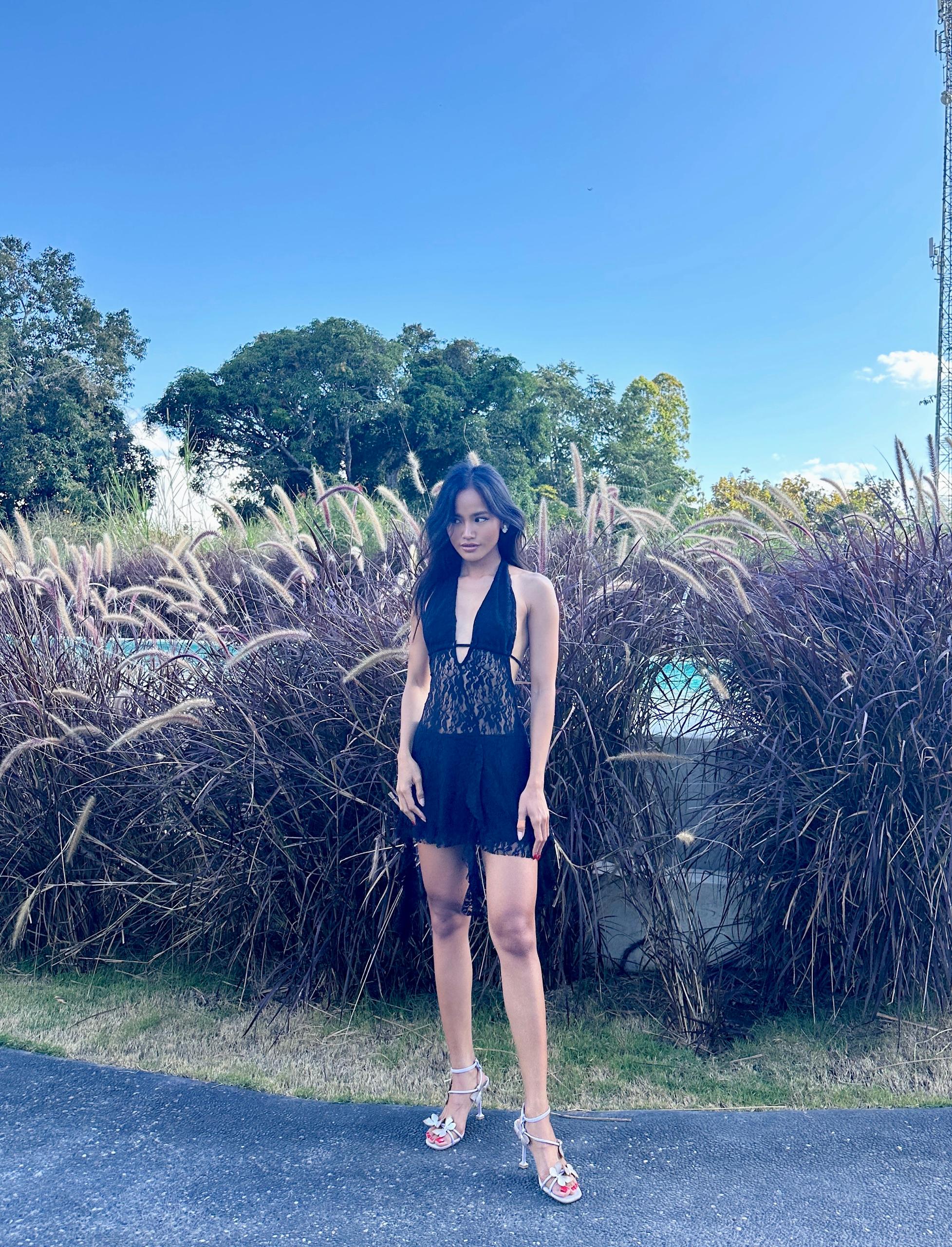 Sheen Mini Dress in Black