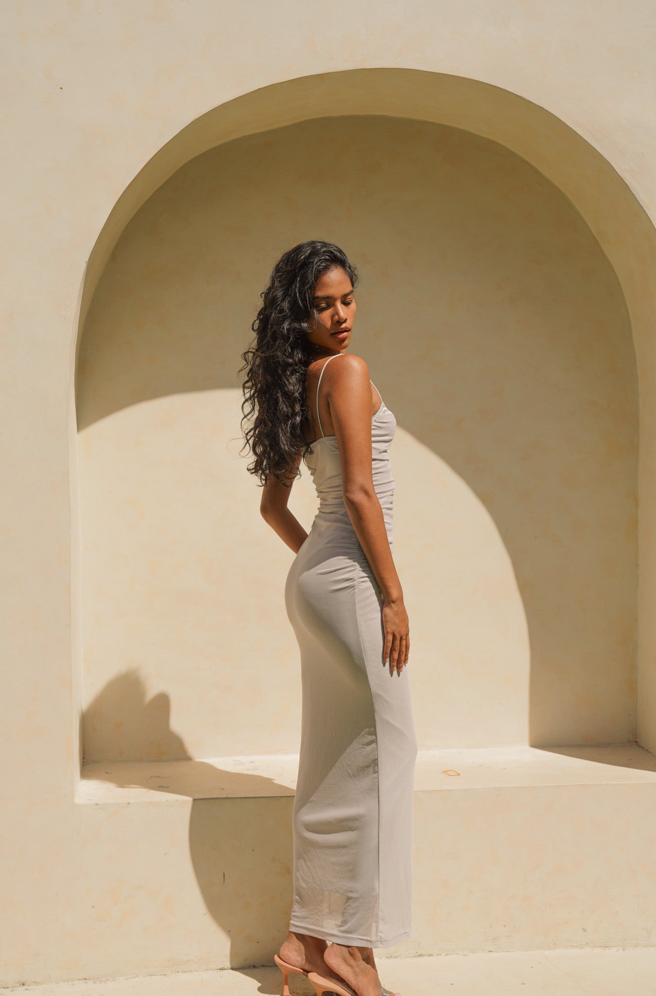 Pura Long Dress in Grey