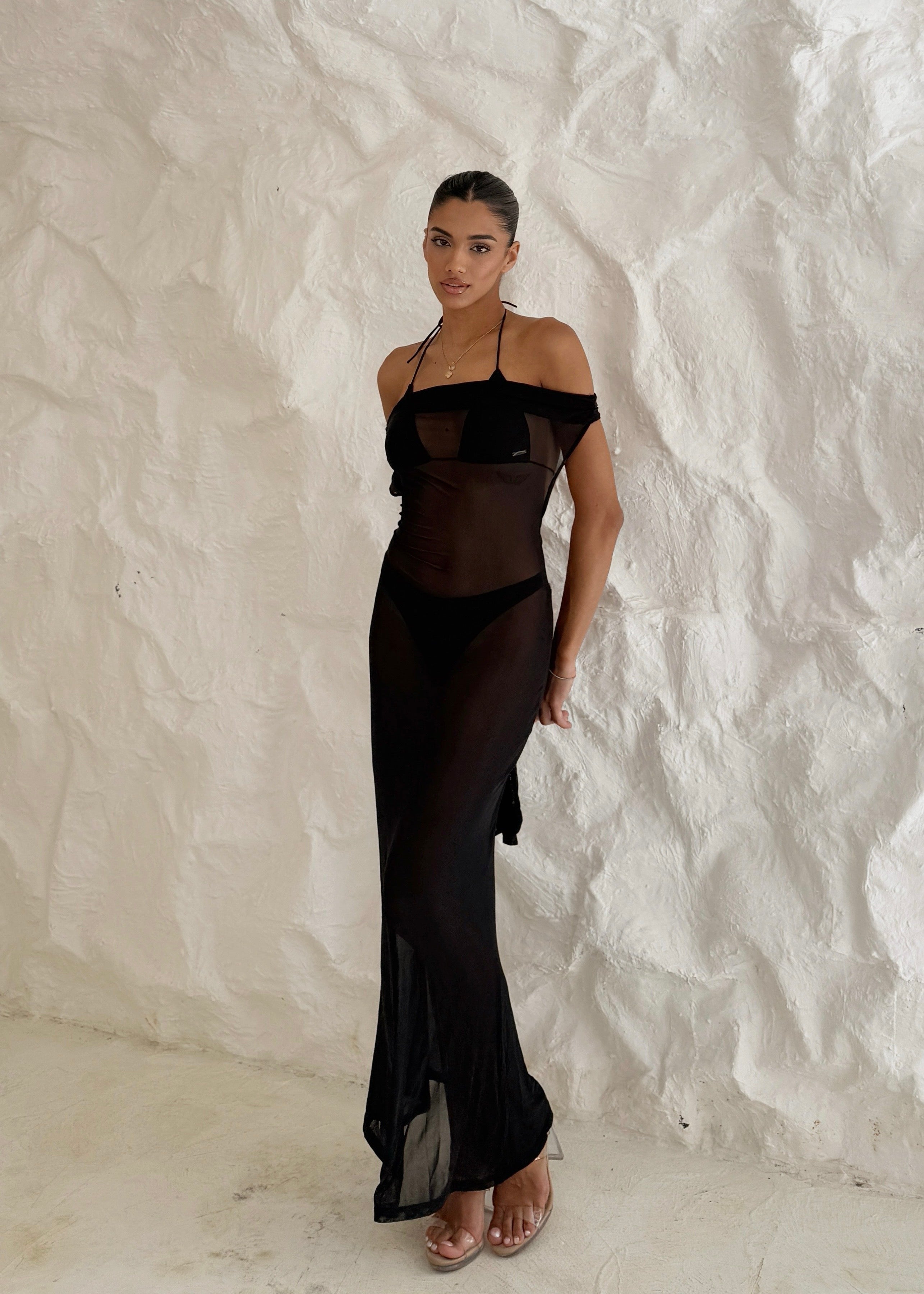 Lisa Bardot Dress in Black