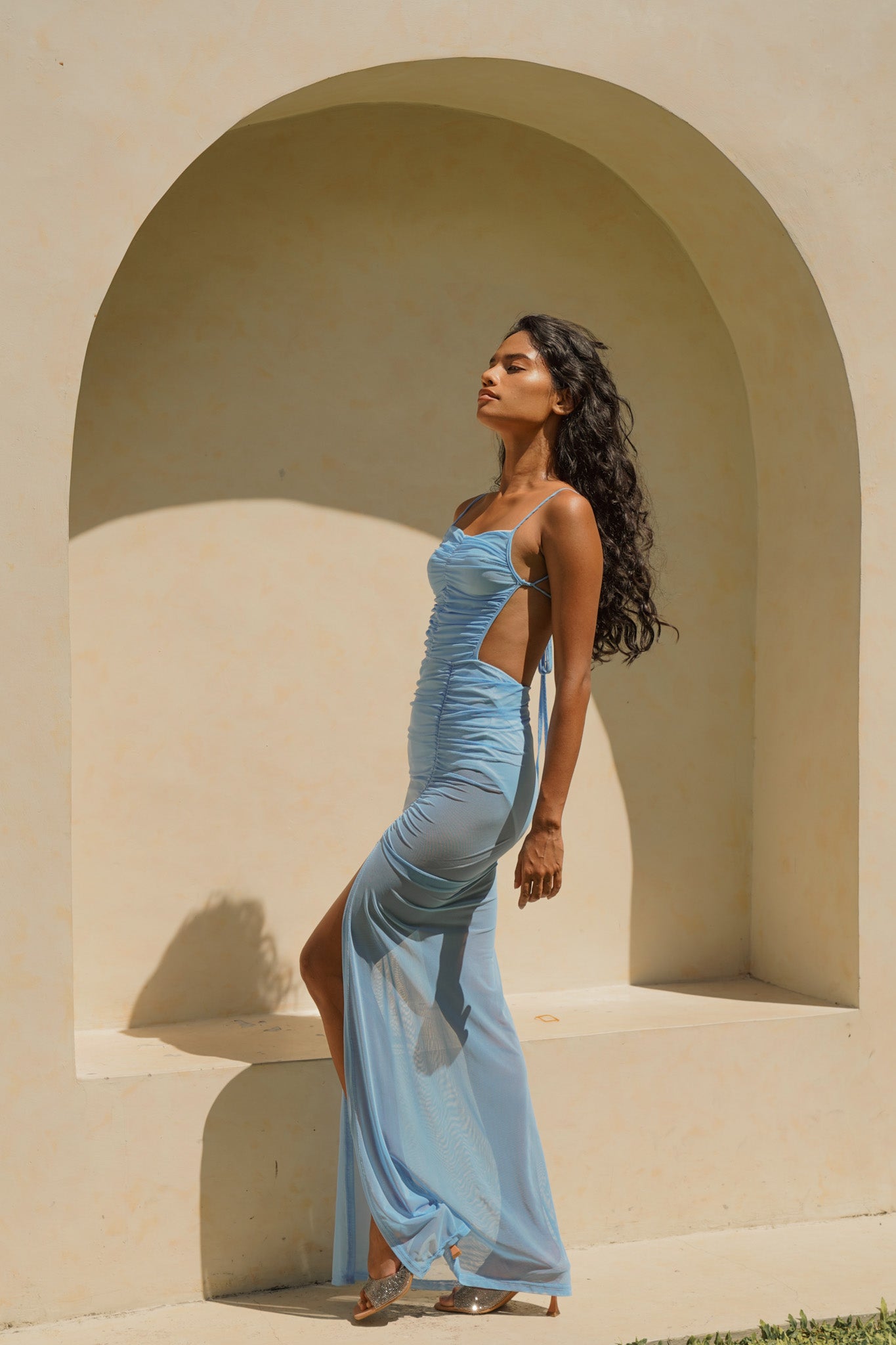 Skyline Maxi Dress in Blue