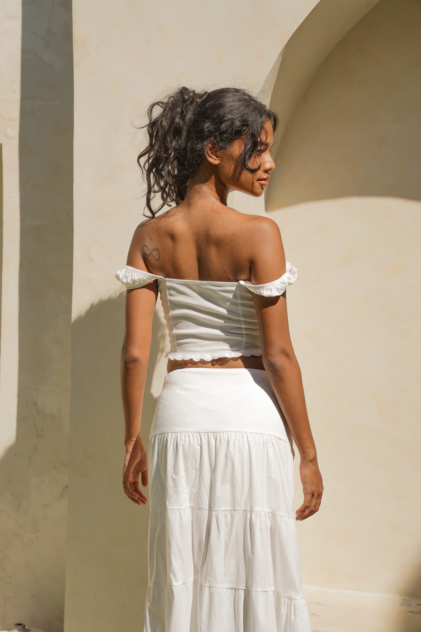 Victoriana Charm Dress in White