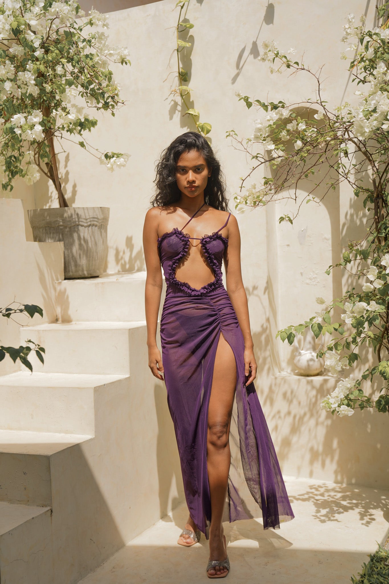 Nura Maxi Dress in Indigo
