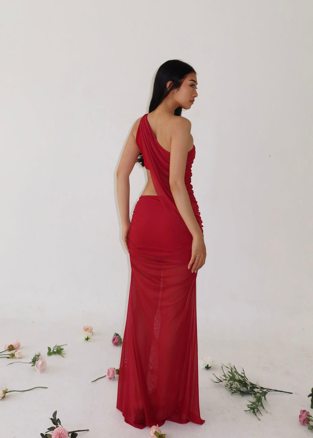 Scarlet Flame Gown In Red