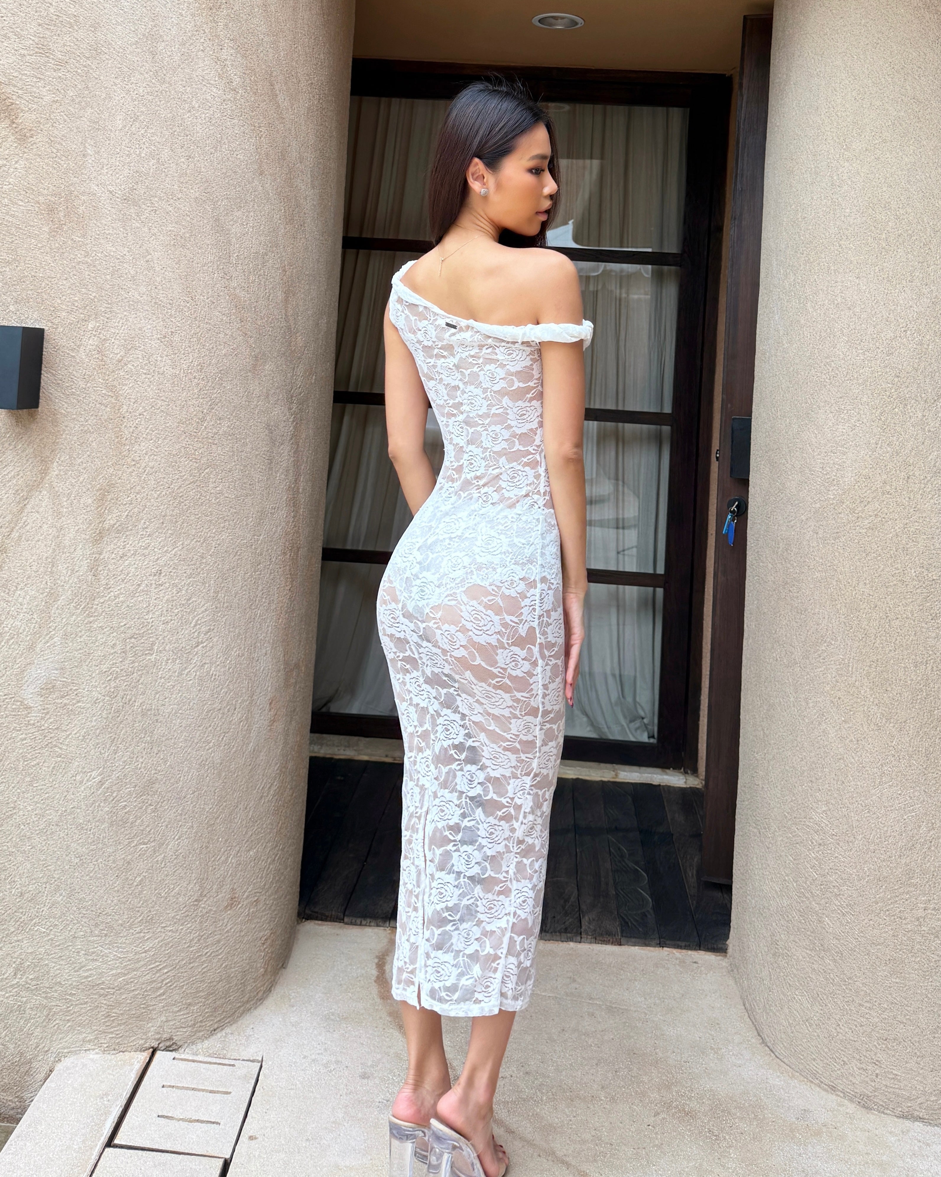 Vaia Long Dress in White